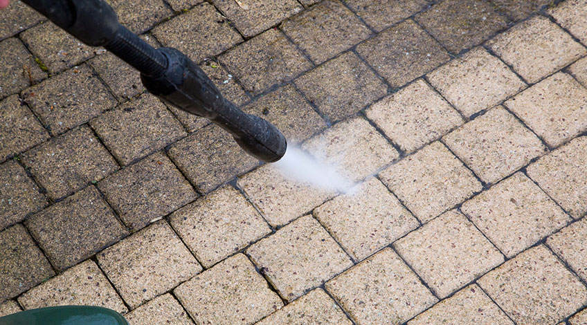 pressure washing floor