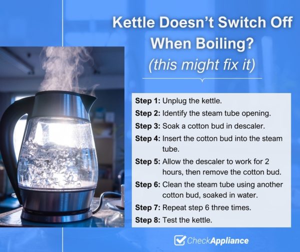 Kettle Not Switching Off When Boiled? (here's why & what to do) Check