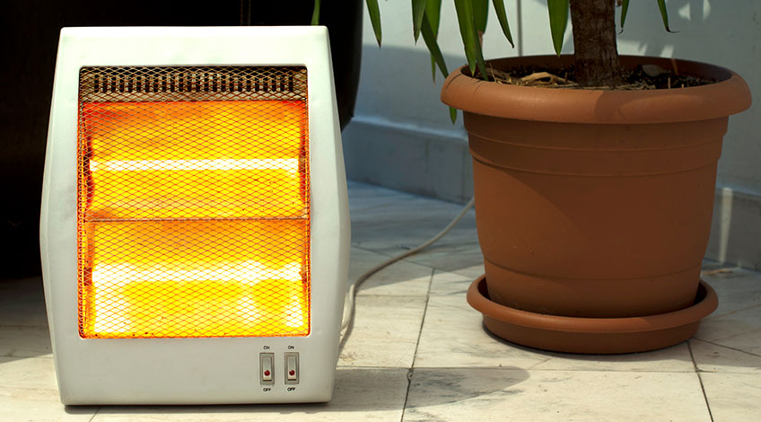 Halogen Heater on floor