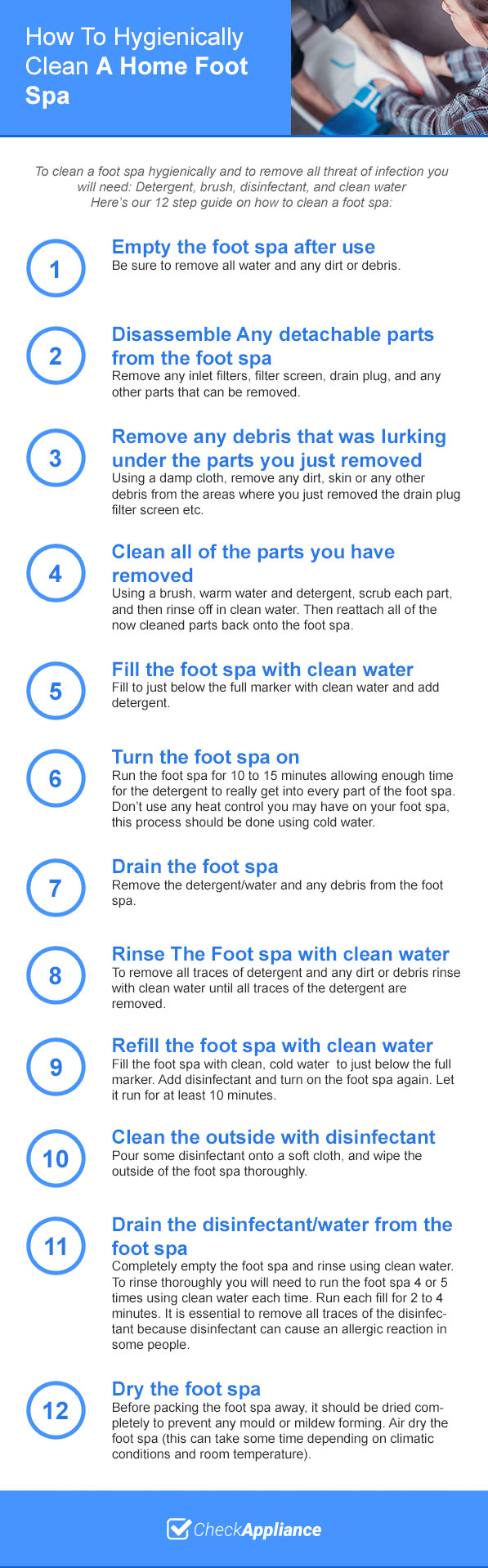 How To Hygienically Clean A Home Foot Spa