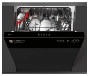 Hoover H-DISH 300 HDSN1L380PB Wifi Connected Semi Integrated Standard Dishwasher