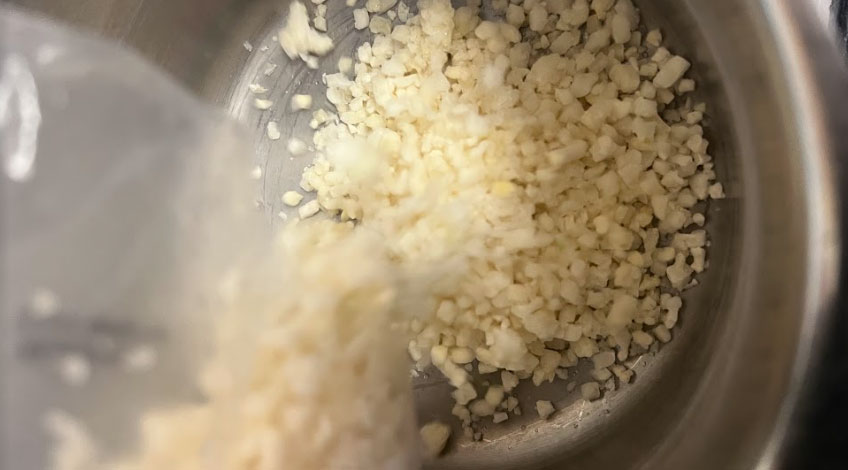cauliflower rice in pan