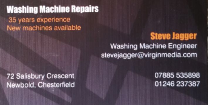 Steve Jagger Washer Repairs - Appliance Repairs Company Based in Chesterfield