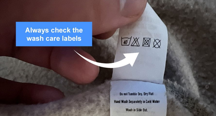 Always check the wash care labels