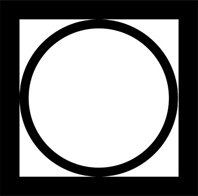 The Square With White Circle Tumble Dryer Symbol