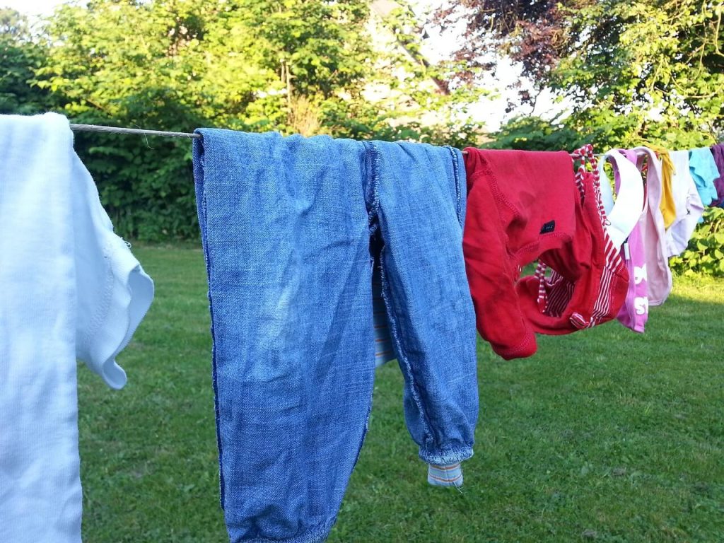 Clothes on a clothes line