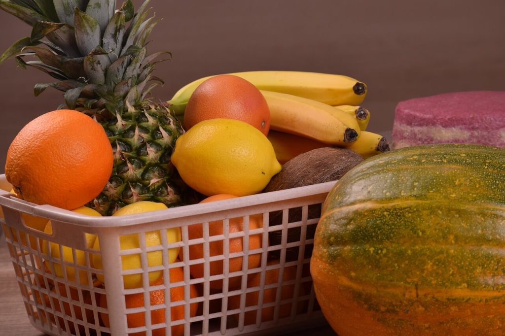A basket of fruits