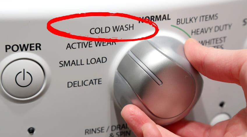 cold wash setting in washer