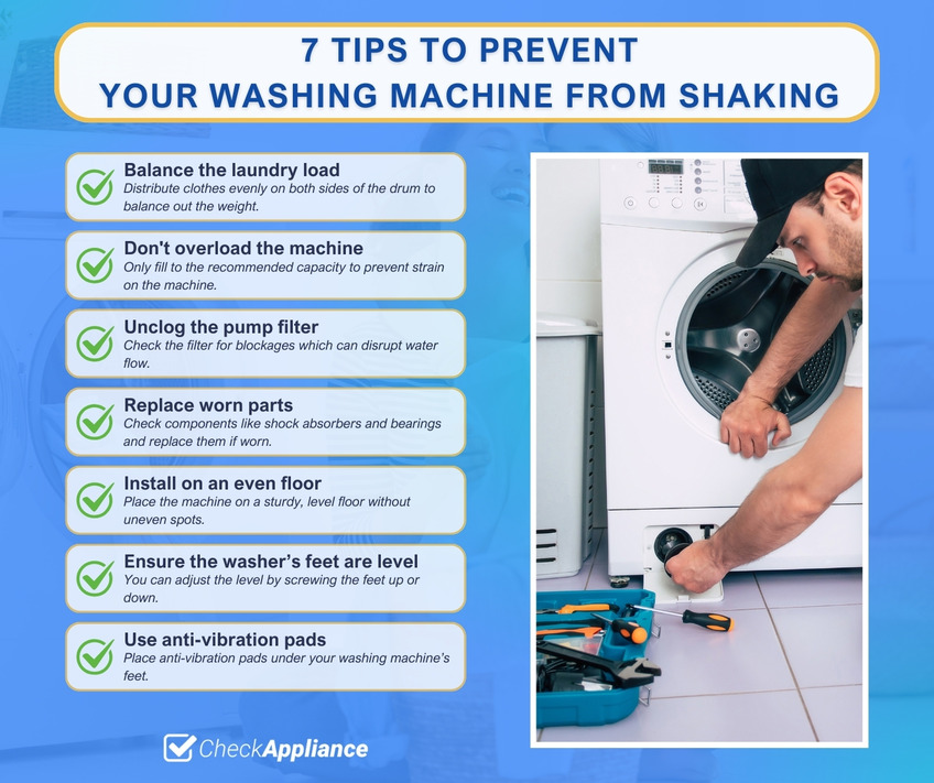 7 Tips To Prevent Your Washing Machine From Shaking