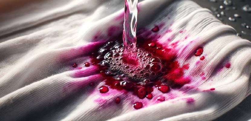 rinsing beetroot stain from clothing