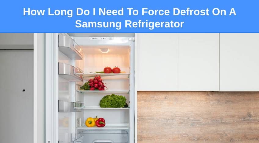 How Long Do I Need To Force Defrost On A Samsung Refrigerator
