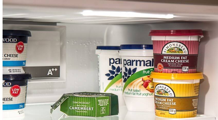 food in freezer