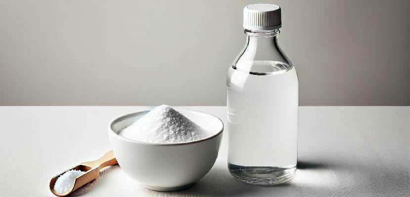 bicarbonate of soda and white vinegar