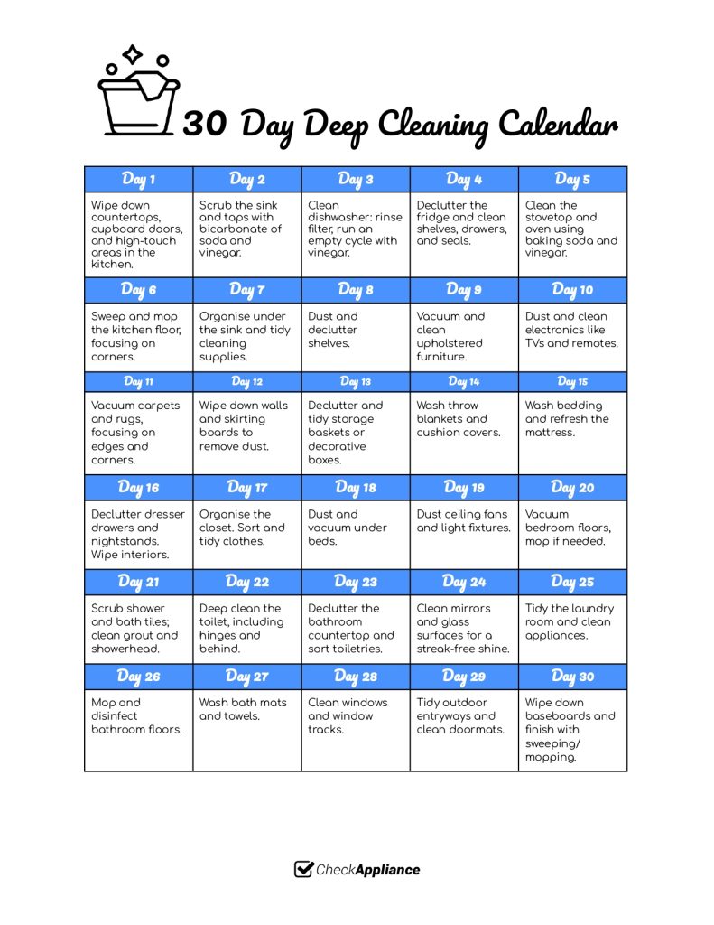 30 Day Deep Cleaning Calendar_page-0001