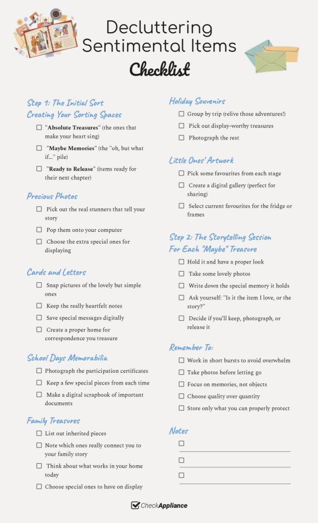 Decluttering Sentimental Items Checklist