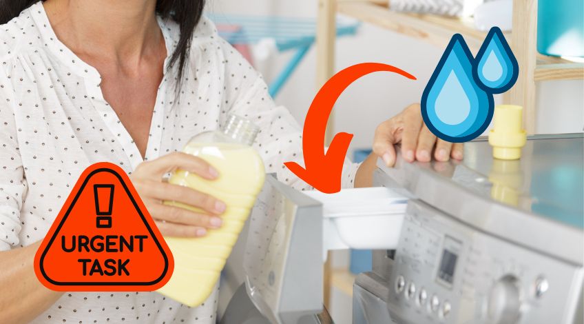 If you ever see water in the softener dispenser, you must do THIS urgently…