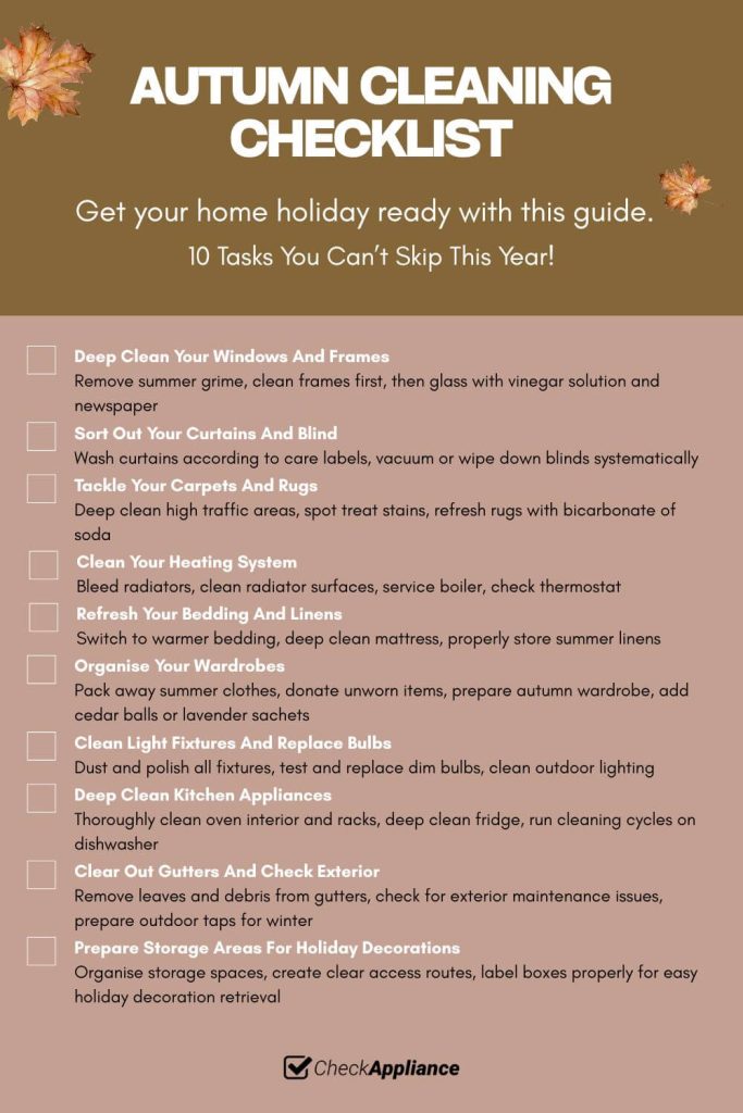 AUTUMN CLEANING CHECKLIST
