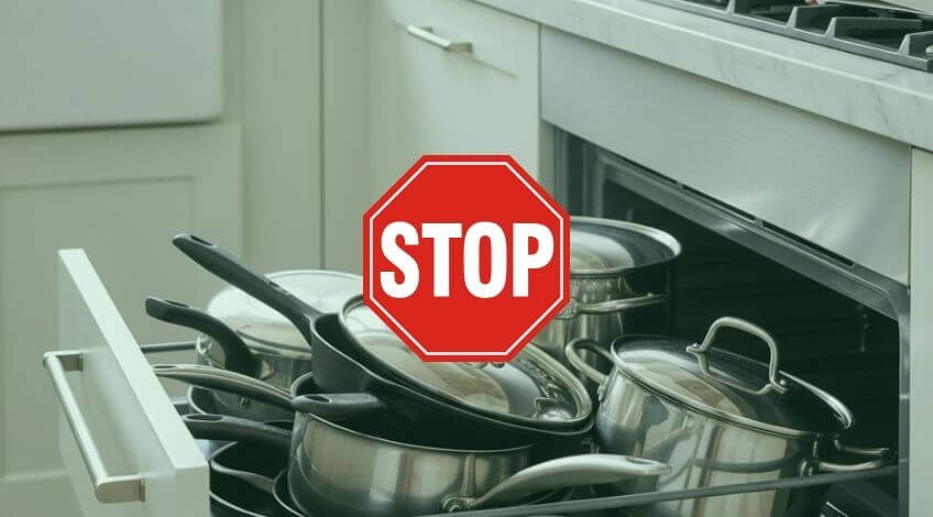 Stop Storing Pans In Your Oven Drawer! Here’s Why It’s A Bad Habit