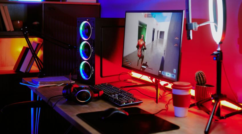 modern home gaming setup